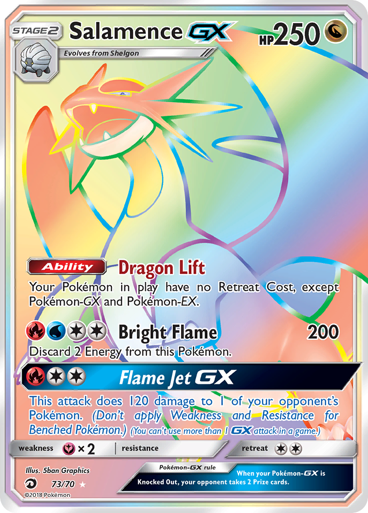 Salamence GX (73/70) [Sun & Moon: Dragon Majesty] - Destination Retro