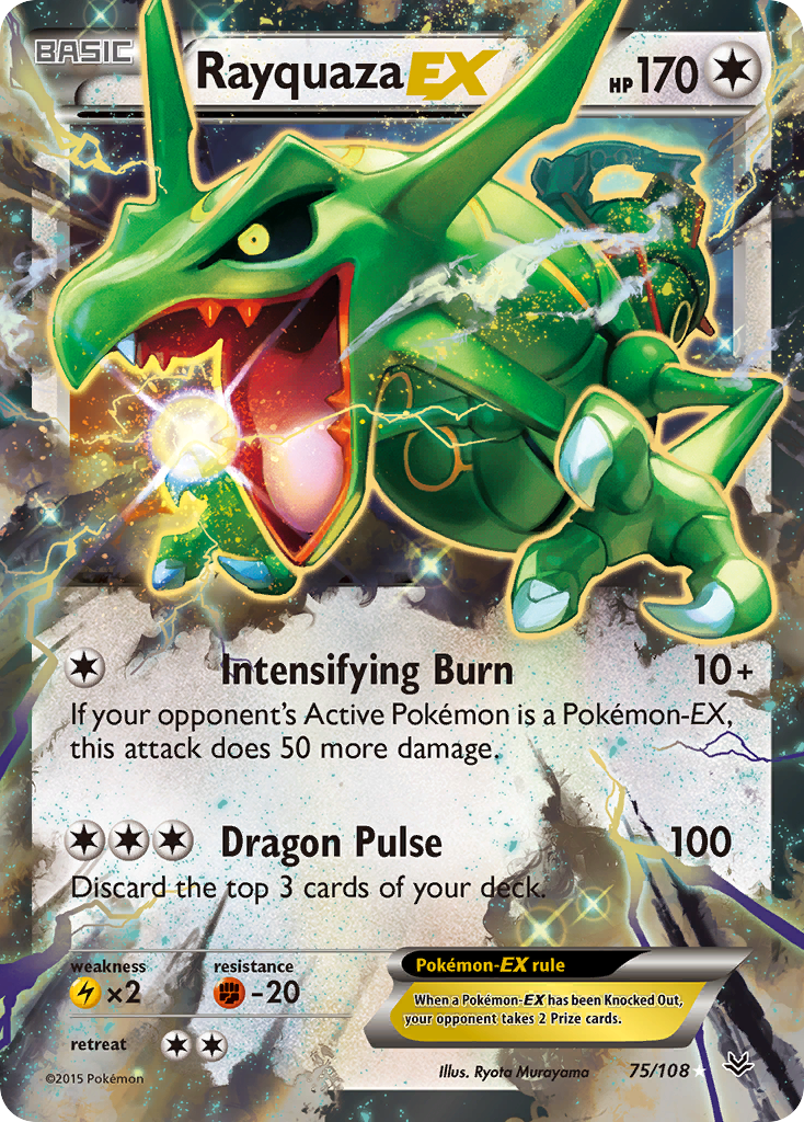 Rayquaza EX (75/108) [XY: Roaring Skies] - Destination Retro