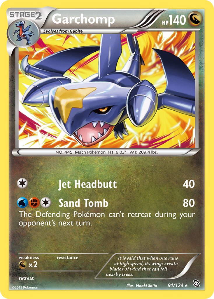 Garchomp (91/124) (Cosmos Holo) (Blister Exclusive) [Black & White: Dragons Exalted] - Destination Retro