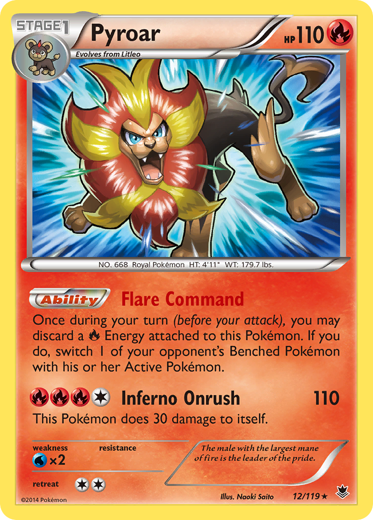 Pyroar (12/119) [XY: Phantom Forces] - Destination Retro