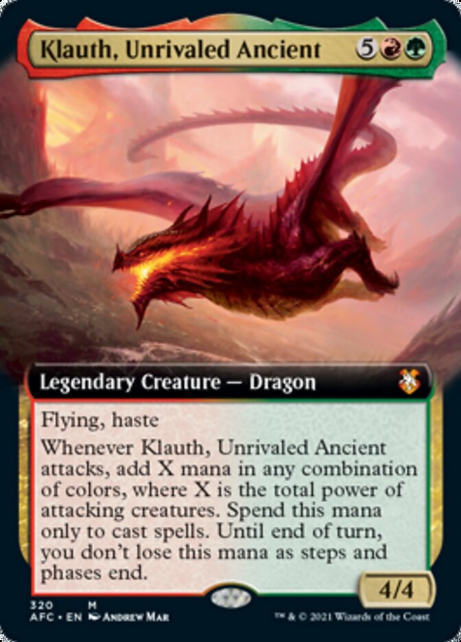 Klauth, Unrivaled Ancient (Extended) [Dungeons & Dragons: Adventures in the Forgotten Realms Commander] - Destination Retro