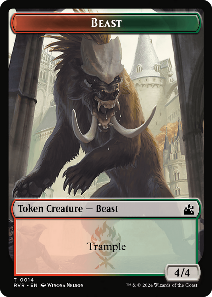 Saproling // Beast Double-Sided Token [Ravnica Remastered Tokens] - Destination Retro