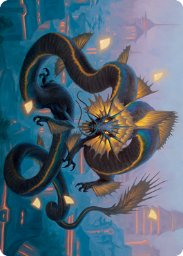 Ao, the Dawn Sky 1 Art Card [Kamigawa: Neon Dynasty Art Series] - Destination Retro