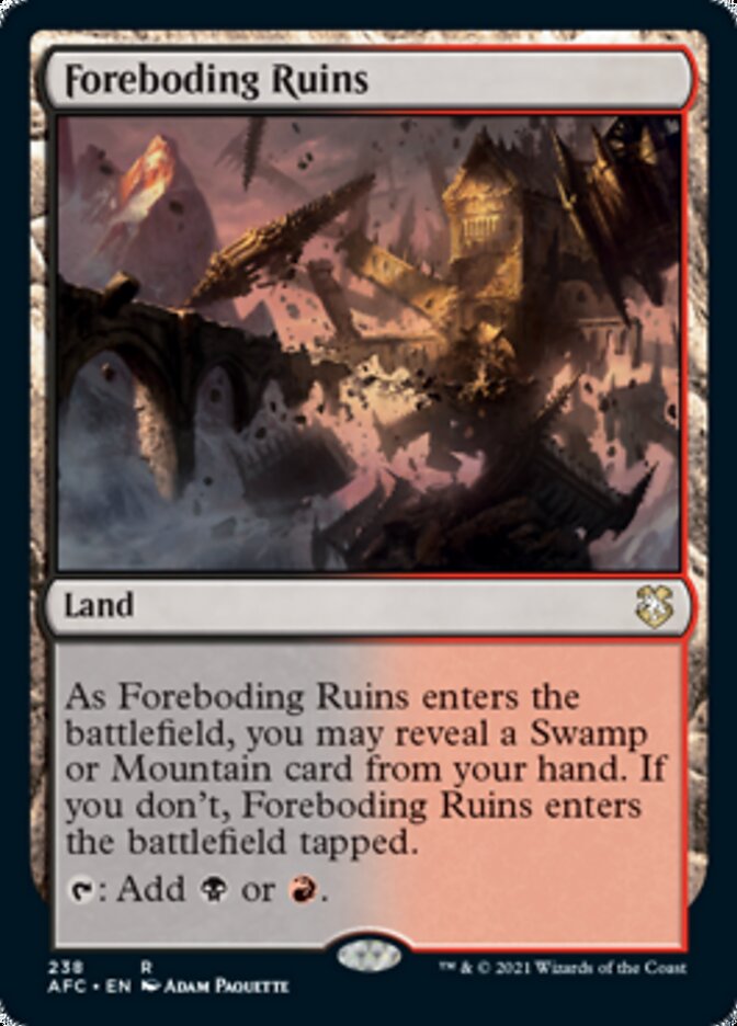 Foreboding Ruins [Dungeons & Dragons: Adventures in the Forgotten Realms Commander] - Destination Retro