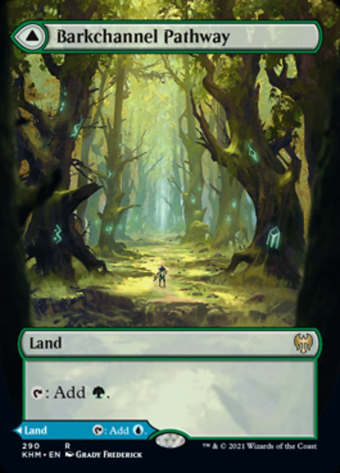 Barkchannel Pathway // Tidechannel Pathway (Borderless Alternate Art) [Kaldheim] - Destination Retro