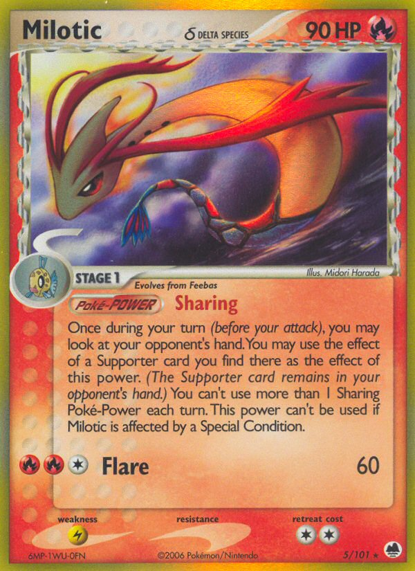 Milotic (5/101) (Delta Species) [EX: Dragon Frontiers] - Destination Retro