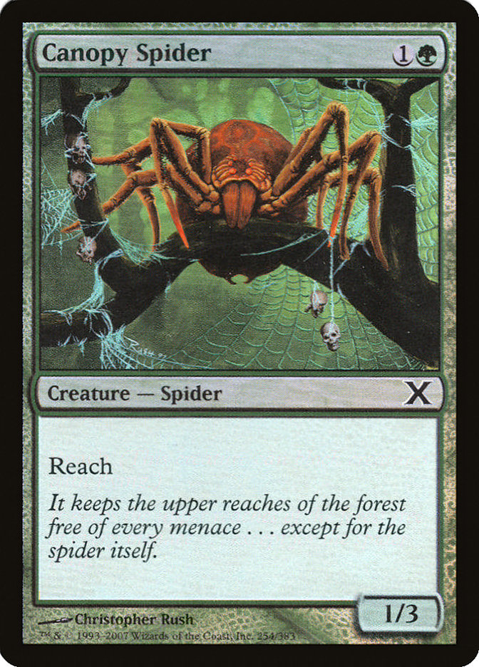 Canopy Spider (Premium Foil) [Tenth Edition] - Destination Retro