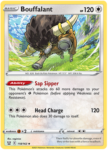 Bouffalant (118/163) [Sword & Shield: Battle Styles] - Destination Retro