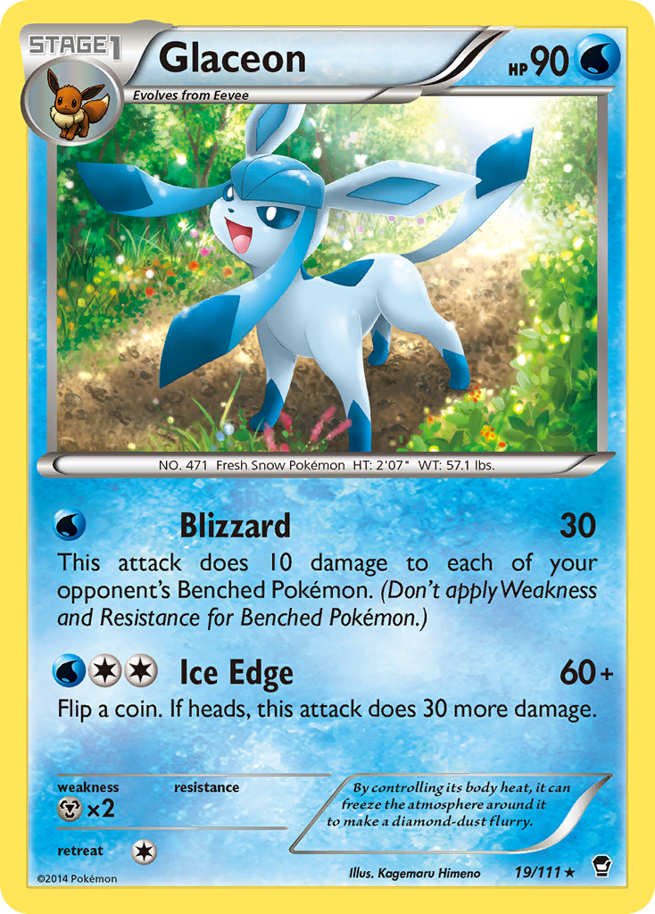 Glaceon (19/111) [XY: Furious Fists] - Destination Retro