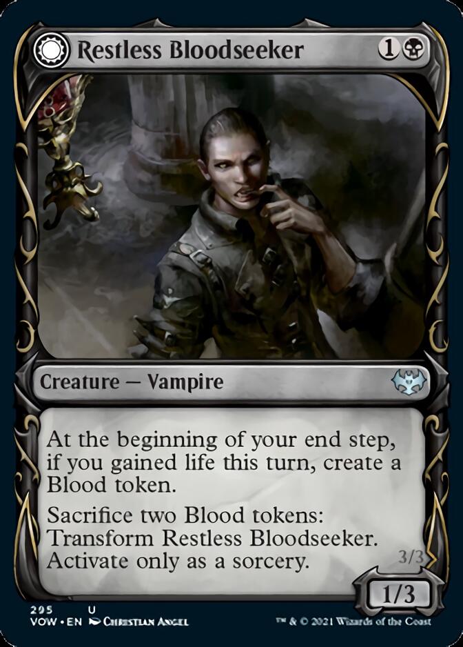 Restless Bloodseeker // Bloodsoaked Reveler (Showcase Fang Frame) [Innistrad: Crimson Vow] - Destination Retro