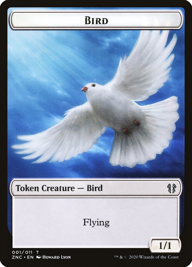 Bird // Kor Ally Double-sided Token [Zendikar Rising Commander Tokens] - Destination Retro