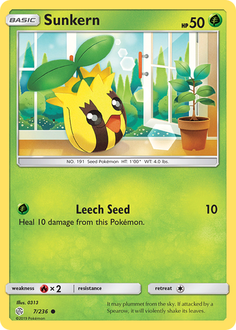 Sunkern (7/236) [Sun & Moon: Cosmic Eclipse] - Destination Retro
