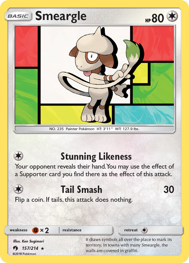 Smeargle (157/214) [Sun & Moon: Lost Thunder] - Destination Retro
