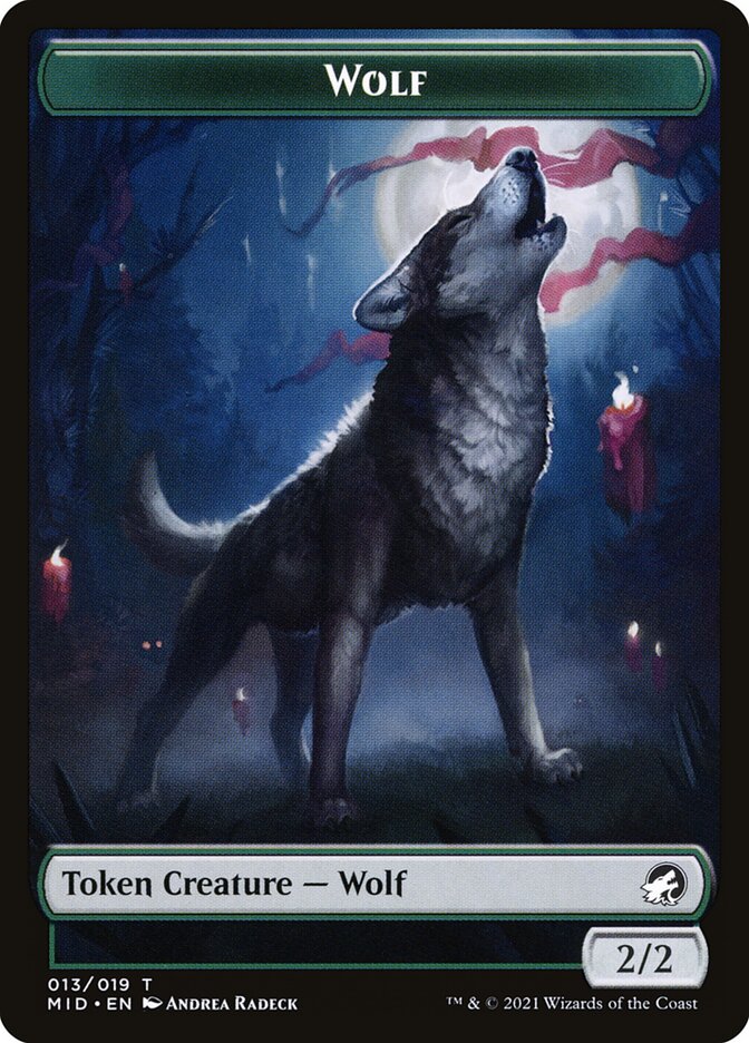 Wolf (013) // Clue (016) Double-sided Token [Challenger Decks 2022 Tokens] - Destination Retro