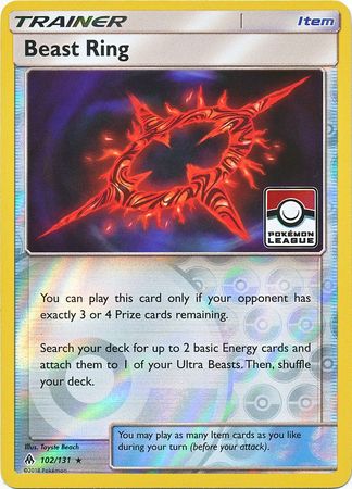 Beast Ring (102a/131) (League Promo) [Sun & Moon: Forbidden Light] - Destination Retro