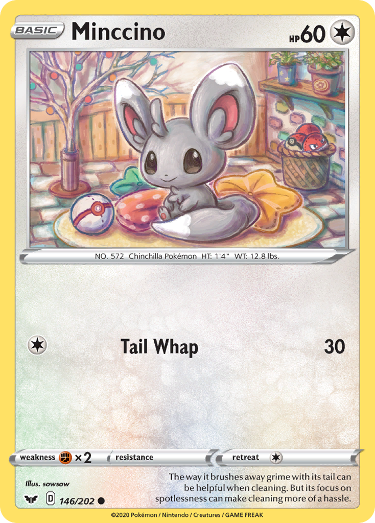 Minccino (146/202) [Sword & Shield: Base Set] - Destination Retro