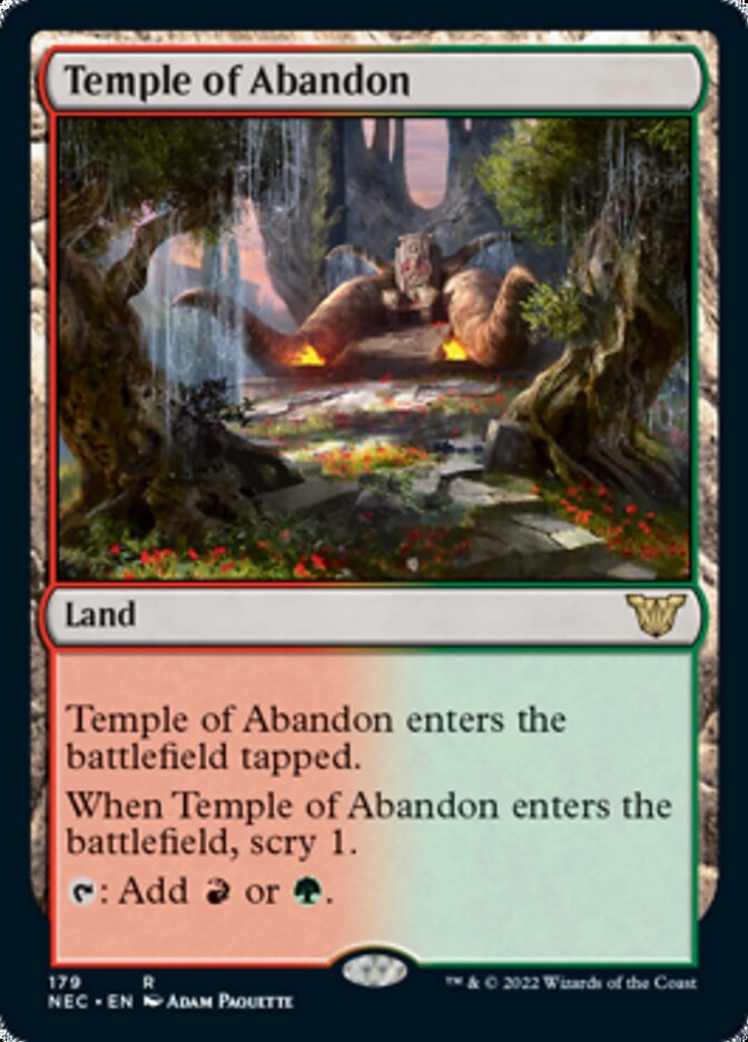 Temple of Abandon [Kamigawa: Neon Dynasty Commander] - Destination Retro