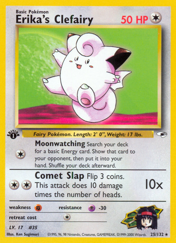Erika's Clefairy (25/132) [Gym Heroes 1st Edition] - Destination Retro