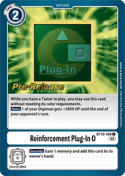 Reinforcement Plug-In 0 [BT10-109] [Xros Encounter Pre-Release Cards] - Destination Retro