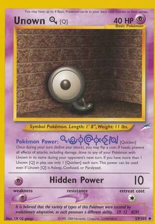Unown [Q] (59/105) [Neo Destiny Unlimited] - Destination Retro