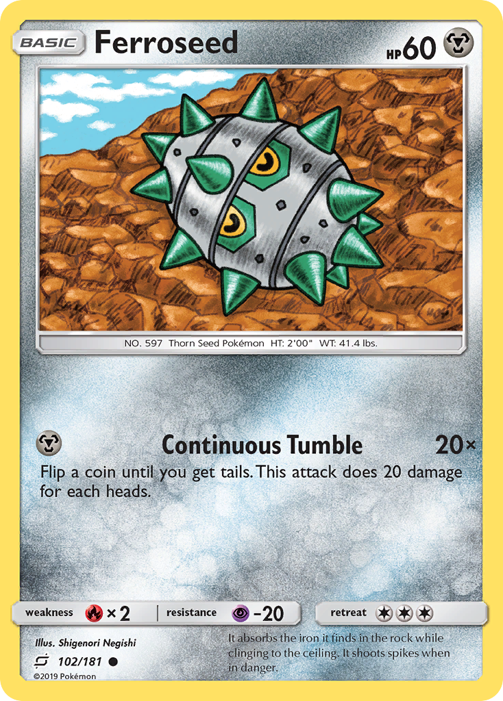Ferroseed (102/181) [Sun & Moon: Team Up] - Destination Retro