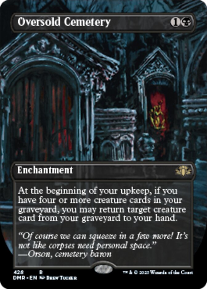 Oversold Cemetery (Borderless Alternate Art) [Dominaria Remastered] - Destination Retro