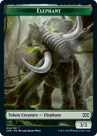 Elephant // Golem Double-sided Token [Double Masters Tokens] - Destination Retro
