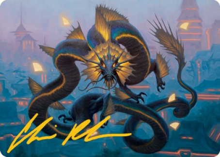 Ao, the Dawn Sky 1 Art Card (Gold-Stamped Signature) [Kamigawa: Neon Dynasty Art Series] - Destination Retro
