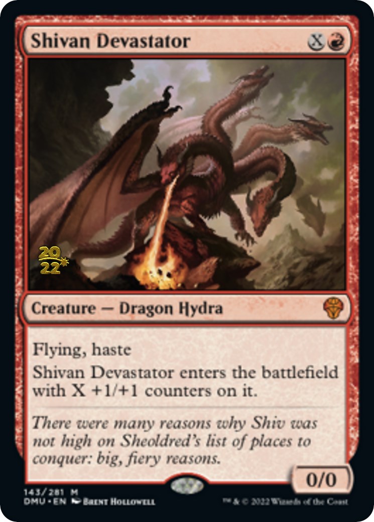 Shivan Devastator [Dominaria United Prerelease Promos] - Destination Retro