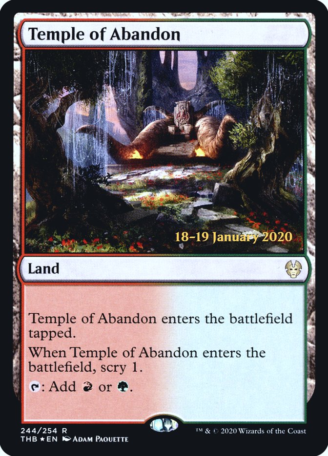 Temple of Abandon [Theros Beyond Death Prerelease Promos] - Destination Retro