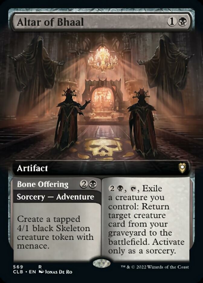 Altar of Bhaal // Bone Offering (Extended Art) [Commander Legends: Battle for Baldur's Gate] - Destination Retro