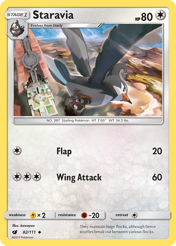 Staravia (82/111) [Sun & Moon: Crimson Invasion] - Destination Retro