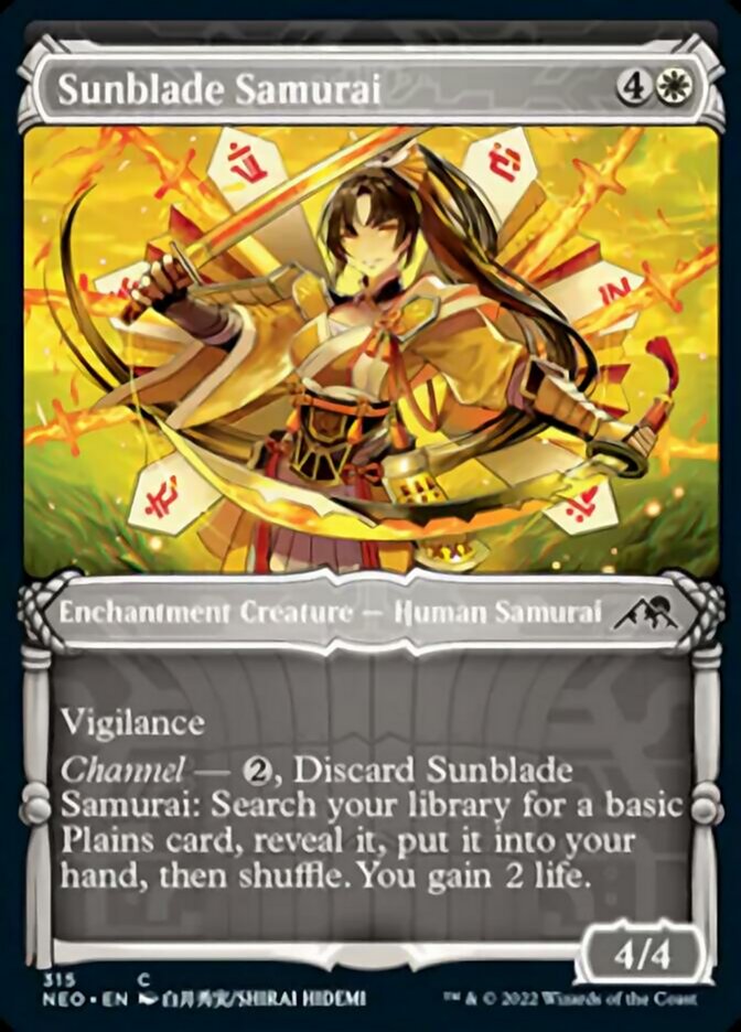 Sunblade Samurai (Showcase Samurai) [Kamigawa: Neon Dynasty] - Destination Retro