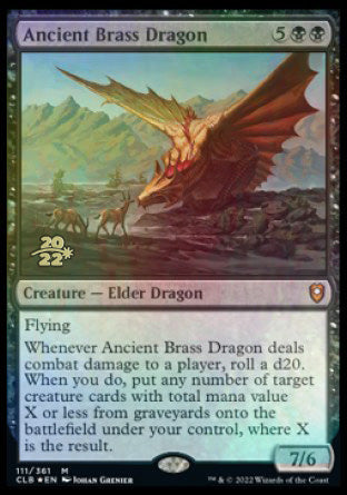 Ancient Brass Dragon [Commander Legends: Battle for Baldur's Gate Prerelease Promos] - Destination Retro