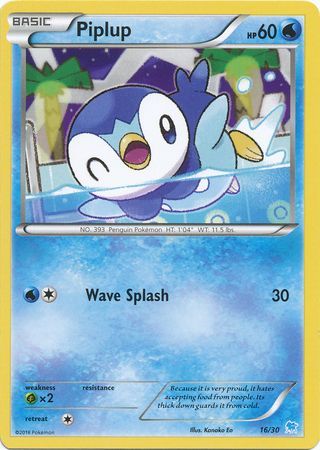 Piplup (16/30) [XY: Trainer Kit - Pikachu Libre & Suicune] - Destination Retro