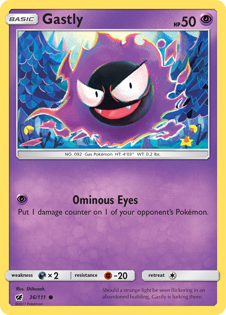 Gastly (36/111) [Sun & Moon: Crimson Invasion] - Destination Retro