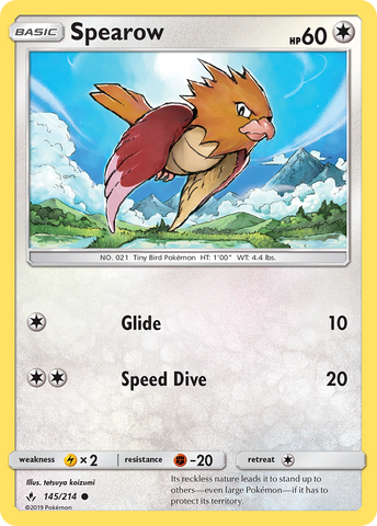 Spearow (145/214) [Sun & Moon: Unbroken Bonds] - Destination Retro