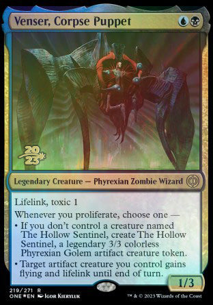 Venser, Corpse Puppet [Phyrexia: All Will Be One Prerelease Promos] - Destination Retro