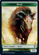 Beast // Dragon Spirit Double-sided Token [Dungeons & Dragons: Adventures in the Forgotten Realms Commander Tokens] - Destination Retro
