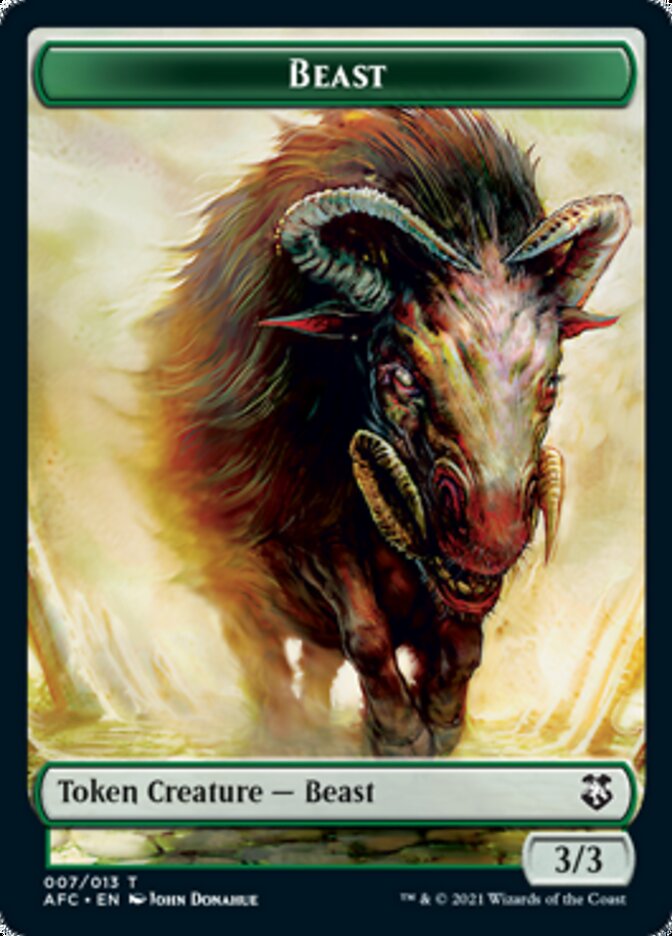 Beast // Dragon Spirit Double-sided Token [Dungeons & Dragons: Adventures in the Forgotten Realms Commander Tokens] - Destination Retro