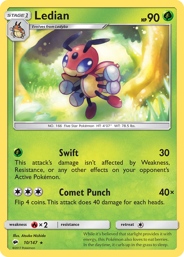 Ledian (10/147) [Sun & Moon: Burning Shadows] - Destination Retro