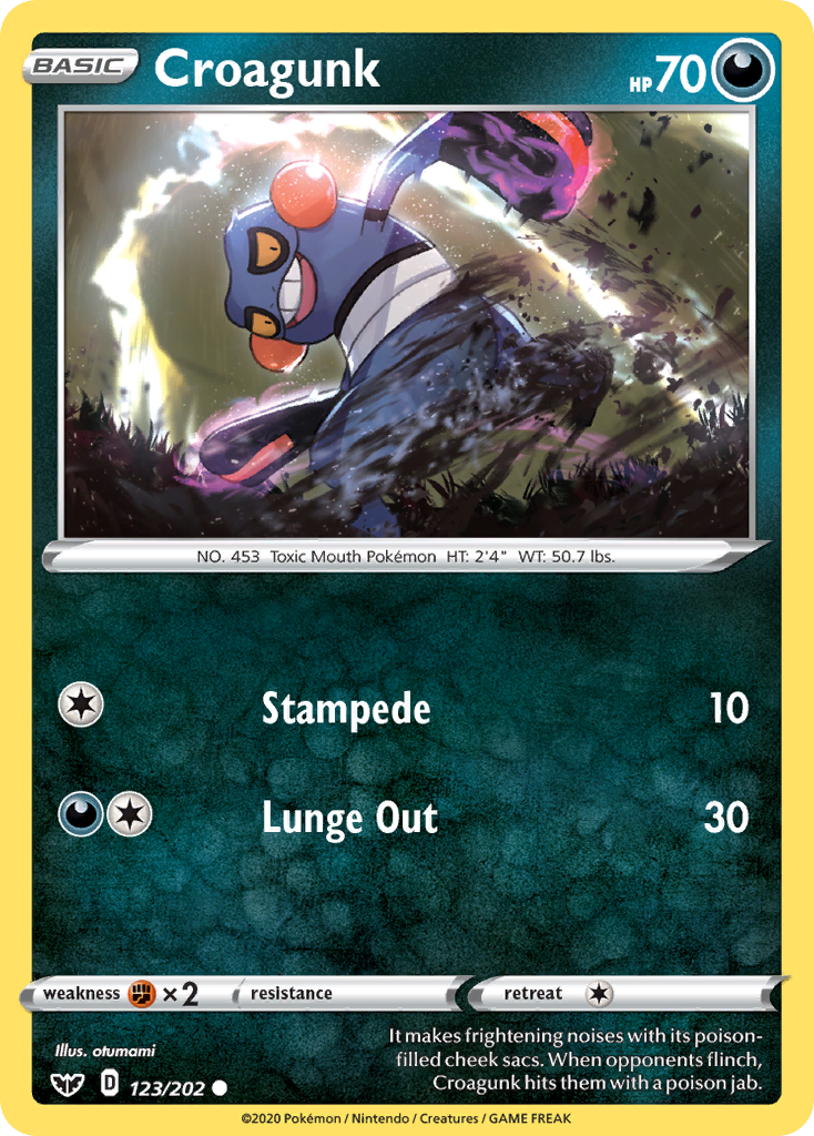 Croagunk (123/202) [Sword & Shield: Base Set] - Destination Retro