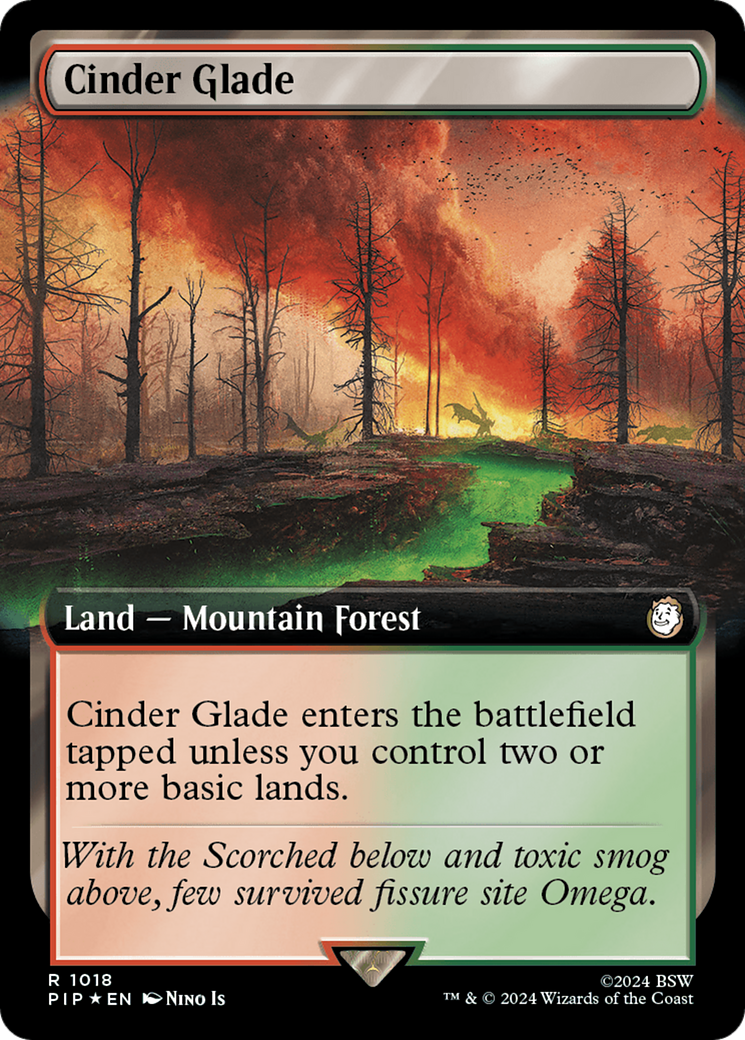 Cinder Glade (Extended Art) (Surge Foil) [Fallout] - Destination Retro