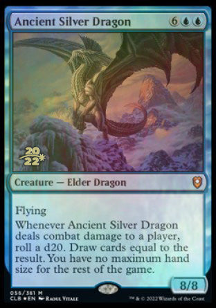 Ancient Silver Dragon [Commander Legends: Battle for Baldur's Gate Prerelease Promos] - Destination Retro