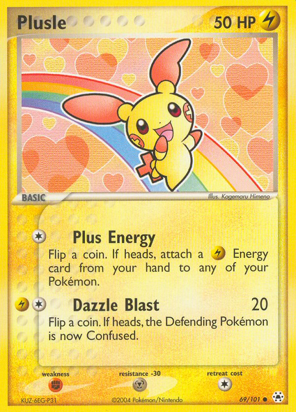 Plusle (69/101) [EX: Hidden Legends] - Destination Retro