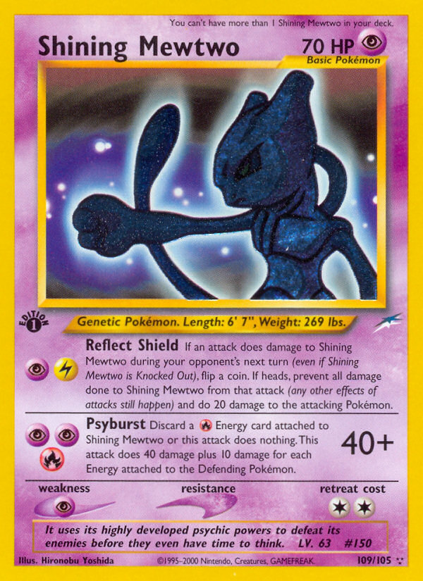 Shining Mewtwo (109/105) [Neo Destiny 1st Edition] - Destination Retro