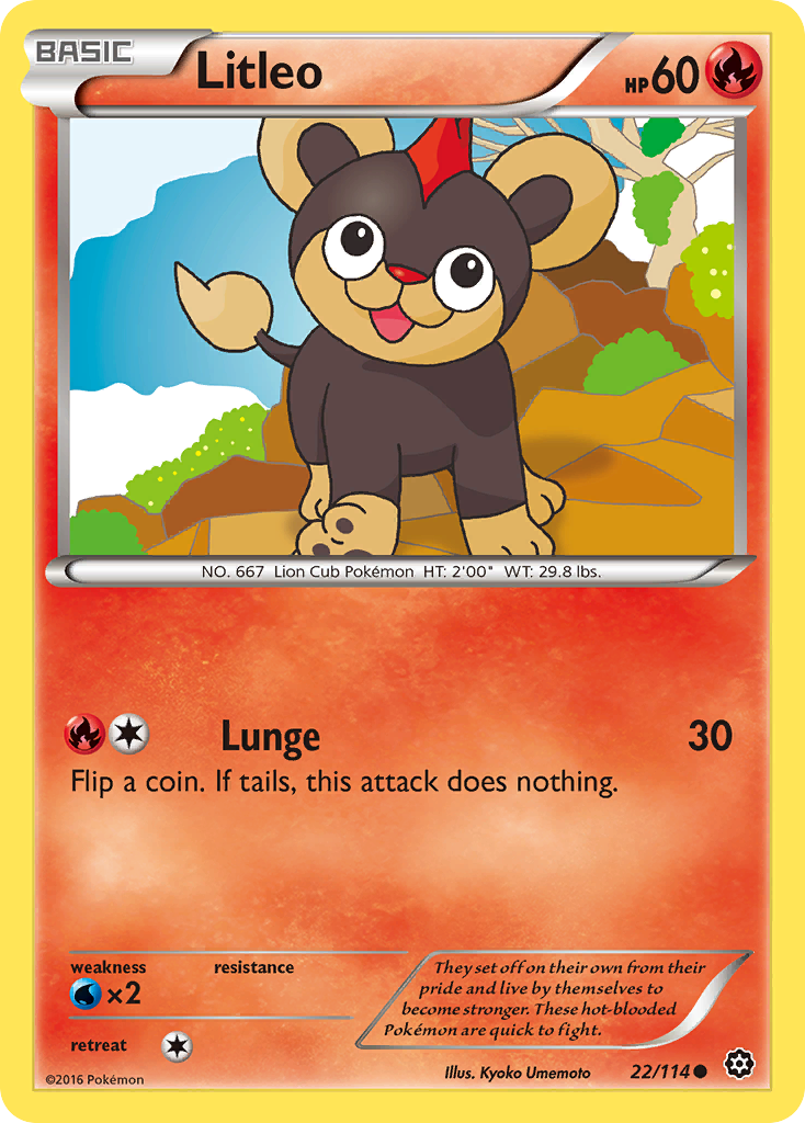 Litleo (22/114) [XY: Steam Siege] - Destination Retro
