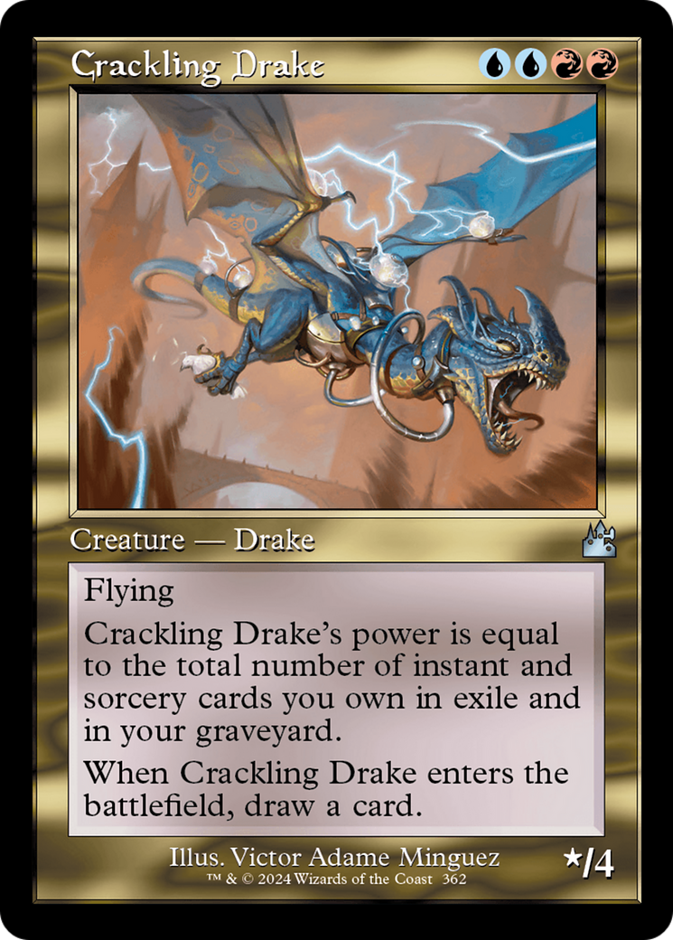 Crackling Drake (Retro Frame) [Ravnica Remastered] - Destination Retro