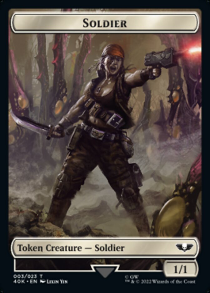 Soldier (003) // Sicarian Infiltrator Double-sided Token [Universes Beyond: Warhammer 40,000 Tokens] - Destination Retro