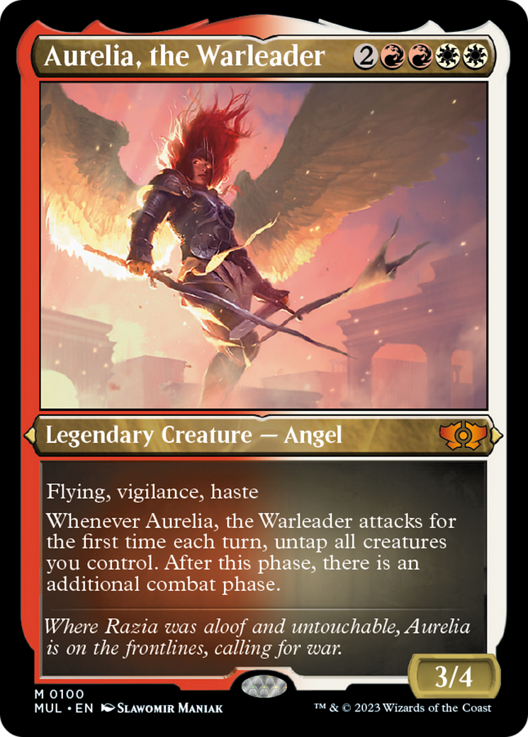 Aurelia, the Warleader (Foil Etched) [Multiverse Legends] - Destination Retro
